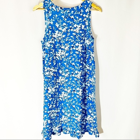 Draper James Ruffle Nightie in Blue Shadow Floral - Picture 3 of 7